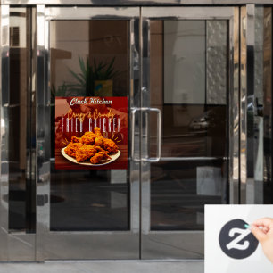 Autocollant Pour Fenêtre Personnaliser la promo de poulet frit croustillant