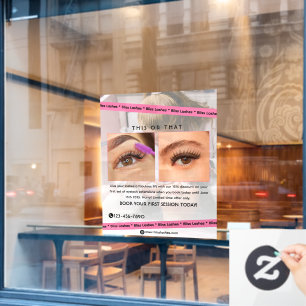 Autocollant Pour Fenêtre Personnaliser la promo du studio de beauté des ext