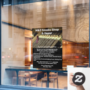 Autocollant Pour Fenêtre Personnaliser la publicité de la boutique de fumée