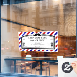 Autocollant Pour Fenêtre Personnaliser la publicité du salon de coiffure av