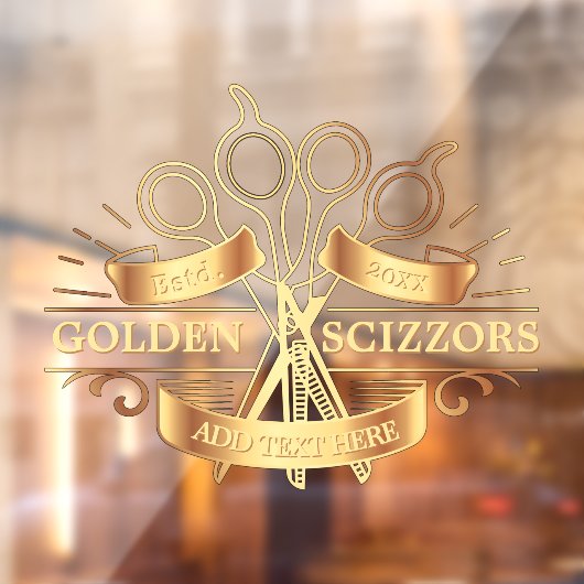 Autocollant Pour Fenêtre Personnaliser l'avant de salon de coiffure génériq (Feuille 2)