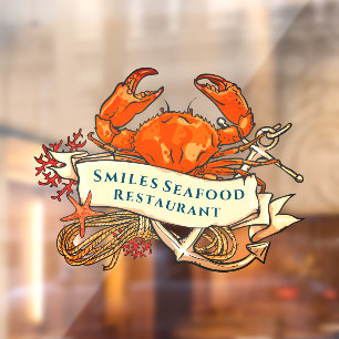 Autocollant Pour Fenêtre Personnaliser l'avant du restaurant à l'ancre de f