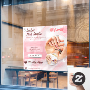 Autocollant Pour Fenêtre Personnaliser le publicitaire de salon d'ongles mo