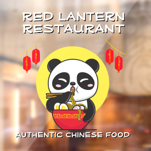 Autocollant Pour Fenêtre Personnaliser le restaurant chinois Nouilles d'our