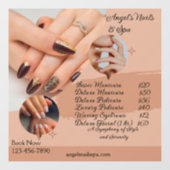 Autocollant Pour Fenêtre Personnaliser le salon de manucure Spa avec les pr (Feuille)