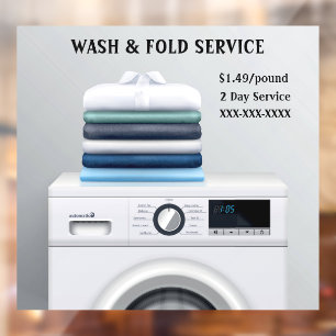 Autocollant Pour Fenêtre Personnaliser le service de lavage et de pliage de