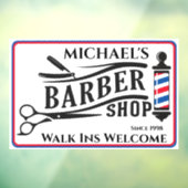 Autocollant Pour Fenêtre Personnaliser l'enseigne générique de salon de coi (Feuille 3)