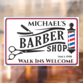 Autocollant Pour Fenêtre Personnaliser l'enseigne générique de salon de coi (Feuille 2)