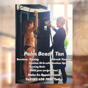 Autocollant Pour Fenêtre Personnaliser l'entreprise de cabine de bronzage p