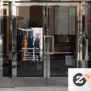 Autocollant Pour Fenêtre Personnaliser l'entreprise de cabine de bronzage p