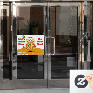 Autocollant Pour Fenêtre Personnaliser l'entreprise de pizzeria italienne P