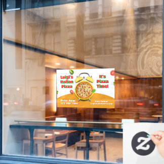 Autocollant Pour Fenêtre Personnaliser l'entreprise de pizzeria italienne P