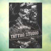 Autocollant Pour Fenêtre Personnaliser l'entreprise de salon de tatouage à  (Feuille 3)