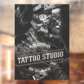 Autocollant Pour Fenêtre Personnaliser l'entreprise de salon de tatouage à  (Feuille 2)