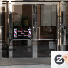 Autocollant Pour Fenêtre Personnaliser les mâts de salon de coiffure pour h