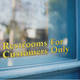 Autocollant Pour Fenêtre Personnaliser les toilettes pour les clients uniqu