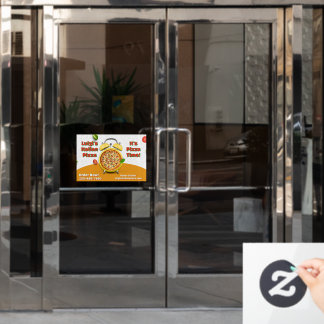 Autocollant Pour Fenêtre Personnaliser l'heure de la pizza de l'entreprise