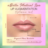 Autocollant Pour Fenêtre Personnaliser Med Spa Lip Augmentation Lip Remplis (Feuille 3)