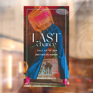 Autocollant Pour Fenêtre Personnaliser minimal moderne 90s Mode Vente Clear