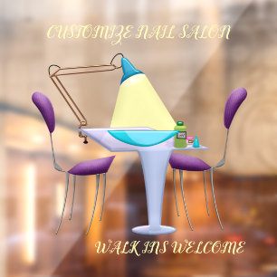 Autocollant Pour Fenêtre Personnaliser Nail Salon Boutique
