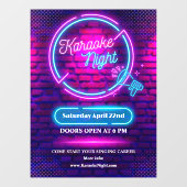 Autocollant Pour Fenêtre Personnaliser Neon Karaoke Nuit Grande (Feuille)