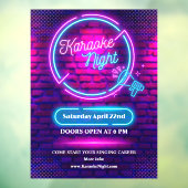 Autocollant Pour Fenêtre Personnaliser Neon Karaoke Nuit Grande (Feuille 3)