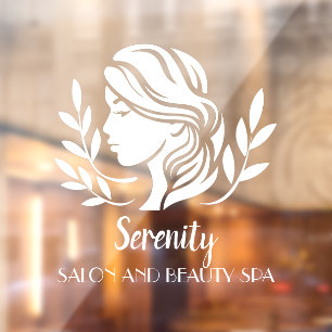 Autocollant Pour Fenêtre Personnaliser Personnaliser Salon et Spa jolie fem