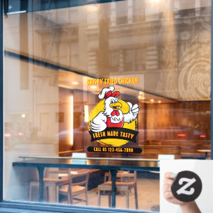 Autocollant Pour Fenêtre Personnaliser Poulet Frit Croustillant Avant Génér