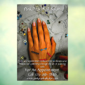 Autocollant Pour Fenêtre Personnaliser Salon à ongles Ensemble de clous Bus (Feuille 3)