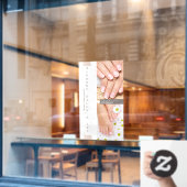 Autocollant Pour Fenêtre Personnaliser Salon à ongles Pedicure clous grands (Fenêtre de café)