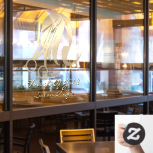 Autocollant Pour Fenêtre Personnaliser Salon de coiffure et Spa Business Fr