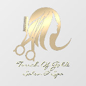 Autocollant Pour Fenêtre Personnaliser Salon de coiffure et Spa Business Fr (Feuille)