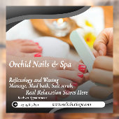 Autocollant Pour Fenêtre Personnaliser Salon de manucure Spa Pédicure Tranq (Feuille 2)