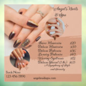 Autocollant Pour Fenêtre Personnaliser Salon Spa avec prix (Feuille 3)