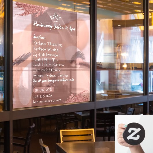 Autocollant Pour Fenêtre Personnaliser Salon Spa Cils Extensions de Cils Se (Fenêtre du restaurant)