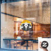 Autocollant Pour Fenêtre Personnaliser Services de notaire parajuriste Busi (Fenêtre de café)