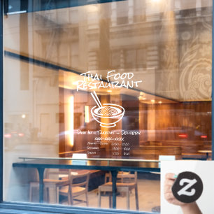Autocollant Pour Fenêtre Personnaliser Thai Pho Restaurant Informations com