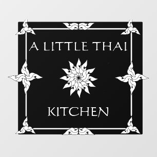 Autocollant Pour Fenêtre Personnaliser Thai Restaurant Thaïlande Flower