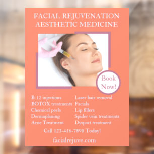 Autocollant Pour Fenêtre Personnaliser Traitement de la peau Botox Facials