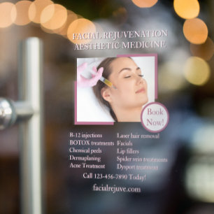 Autocollant Pour Fenêtre Personnaliser Traitement de la peau Botox Facials