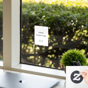 Autocollant Pour Fenêtre personnaliser un carré simple personnalisé de 4" x