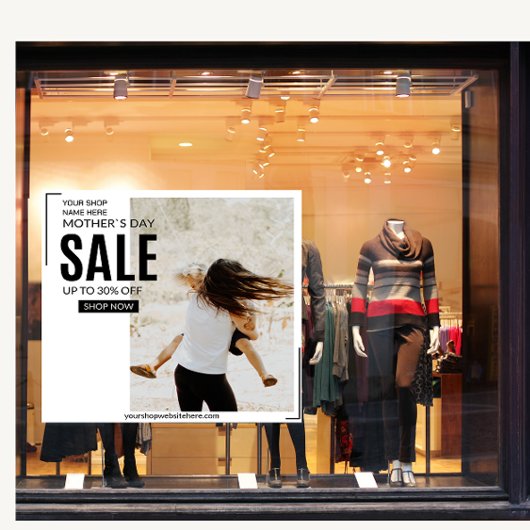 Autocollant Pour Fenêtre Personnaliser Vente de la Fête des Mères Pourcenta