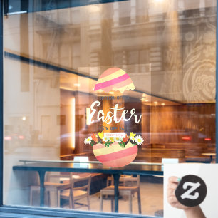 Autocollant Pour Fenêtre Personnaliser Vente de Pâques Fleurs d'OEufs Achet