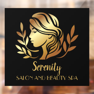 Autocollant Pour Fenêtre Personnalisez Gold Tint Salon et Spa Pretty Woman