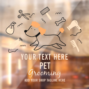 Autocollant Pour Fenêtre Personnalisez les outils de toilettage pour animau