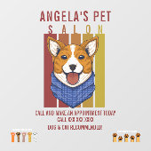 Autocollant Pour Fenêtre Personnalisez Salon pour Animaux de Compagnie Chie (Feuille)