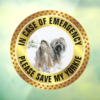 Autocollant Pour Fenêtre Pet Safety Alert Custom First Responder Dog Photo