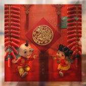 Autocollant Pour Fenêtre Pétards chinois traditionnels Tiger Année WC10 (Feuille 2)