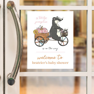 Autocollant Pour Fenêtre Petit Citrouille sur le chemin Baby shower fille B