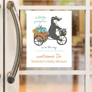Autocollant Pour Fenêtre Petit Citrouille sur le chemin Baby shower garçon 